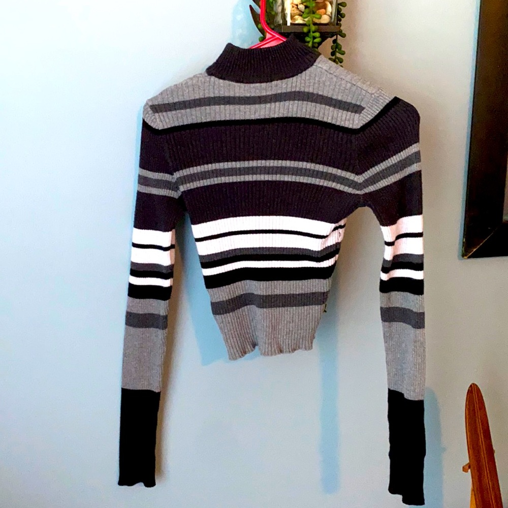 Grey Cropped sweater from PacSun